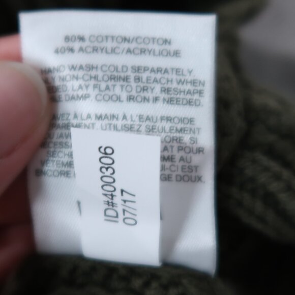 Express Sweater Womens Turtleneck Chunky Knit Oversized Baggy Olive Green L - Picture 15 of 16